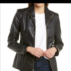 NWT Faux Leather jacket from Cole Haan - black